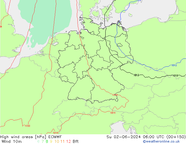 High wind areas ECMWF dim 02.06.2024 06 UTC