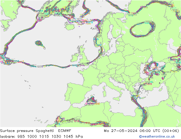 Yer basıncı Spaghetti ECMWF Pzt 27.05.2024 06 UTC