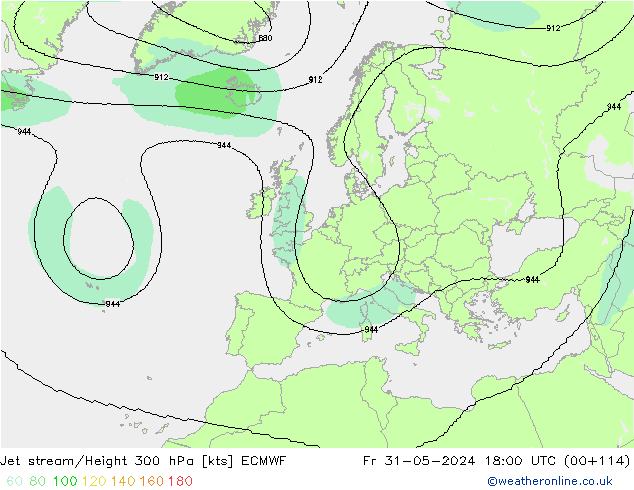 Polarjet ECMWF Fr 31.05.2024 18 UTC