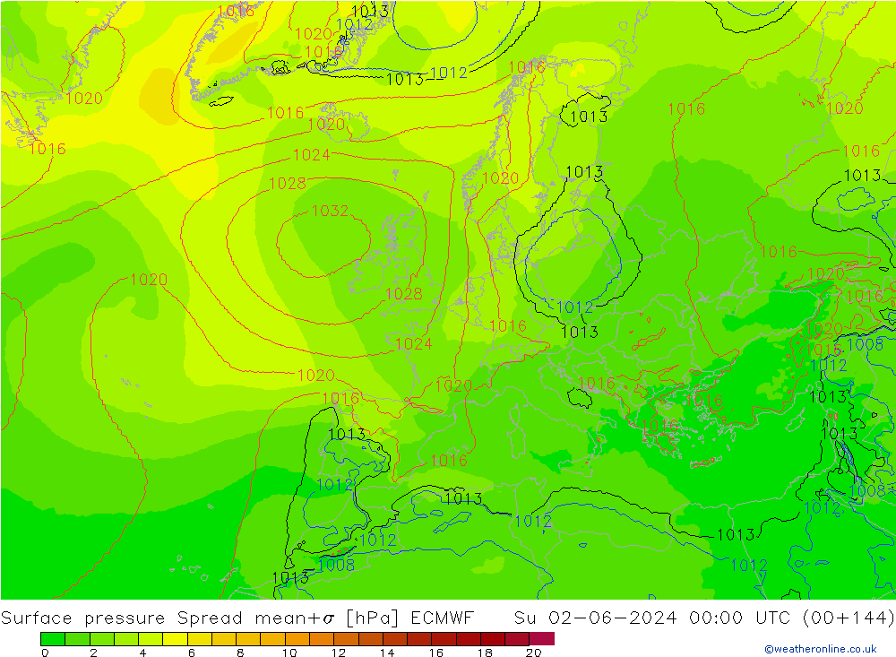     Spread ECMWF  02.06.2024 00 UTC