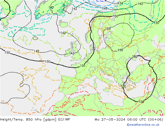 Height/Temp. 850 hPa ECMWF 星期一 27.05.2024 06 UTC