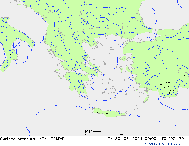 Yer basıncı ECMWF Per 30.05.2024 00 UTC