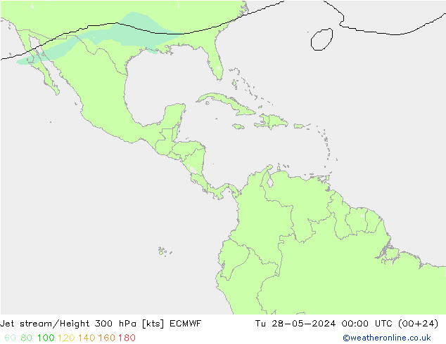 Jet stream ECMWF Ter 28.05.2024 00 UTC