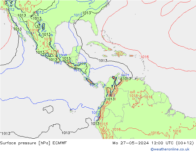 Yer basıncı ECMWF Pzt 27.05.2024 12 UTC