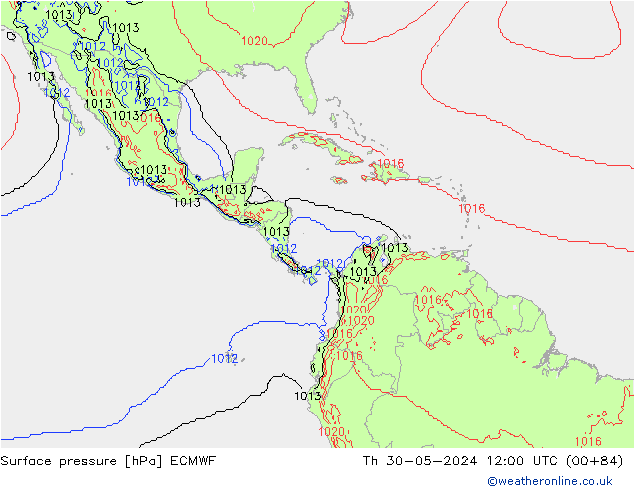 Yer basıncı ECMWF Per 30.05.2024 12 UTC