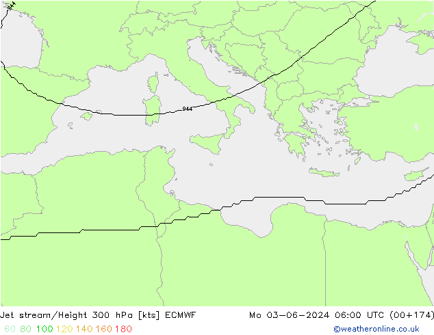 Courant-jet ECMWF lun 03.06.2024 06 UTC