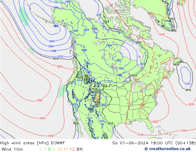 Izotacha ECMWF so. 01.06.2024 18 UTC