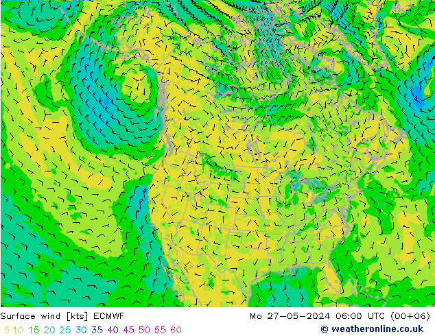 Bodenwind ECMWF Mo 27.05.2024 06 UTC