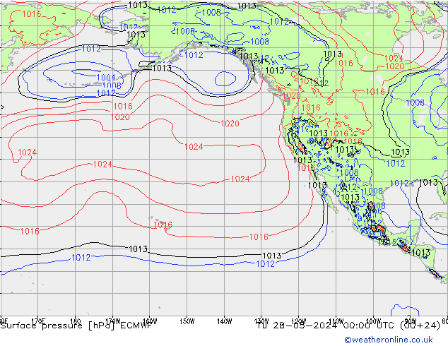 приземное давление ECMWF вт 28.05.2024 00 UTC