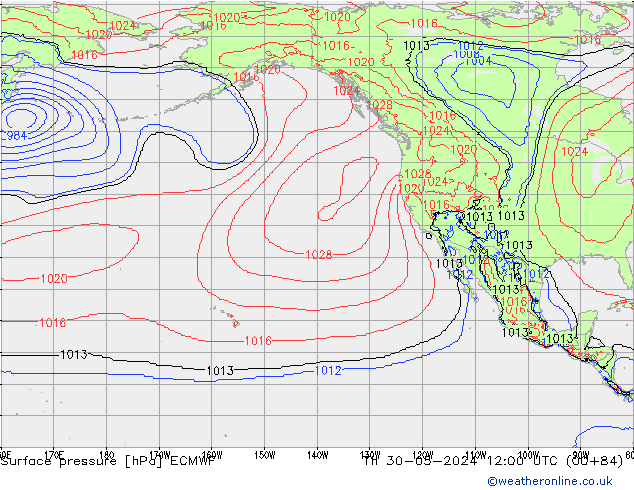 pression de l'air ECMWF jeu 30.05.2024 12 UTC