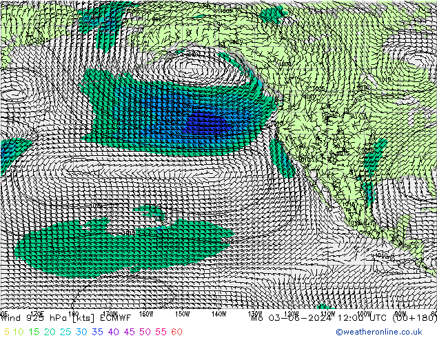 Wind 925 hPa ECMWF Po 03.06.2024 12 UTC