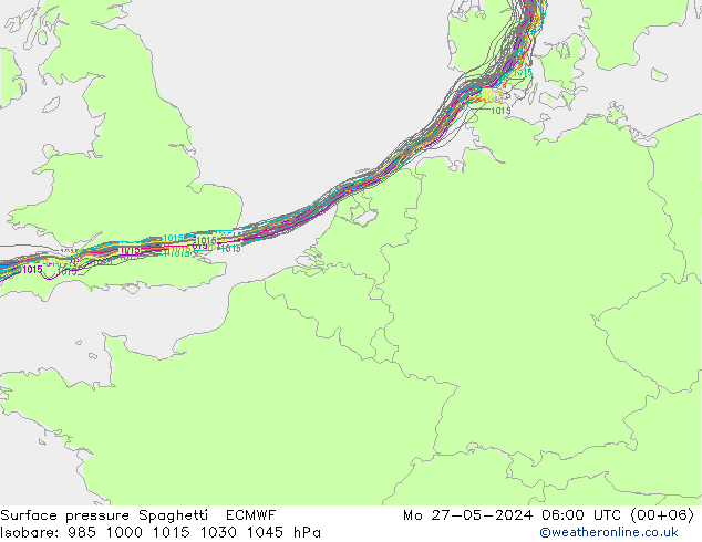 Yer basıncı Spaghetti ECMWF Pzt 27.05.2024 06 UTC
