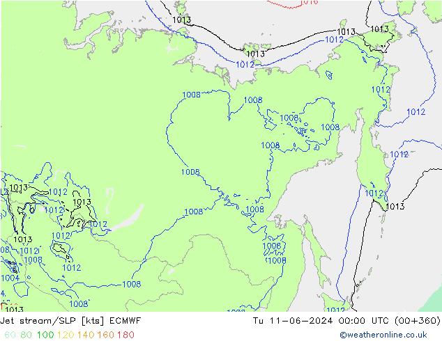 Courant-jet ECMWF mar 11.06.2024 00 UTC