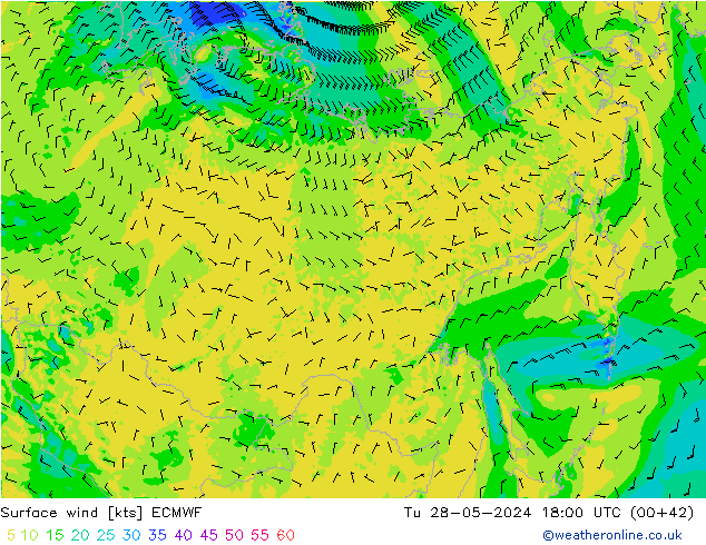 Wind 10 m ECMWF di 28.05.2024 18 UTC