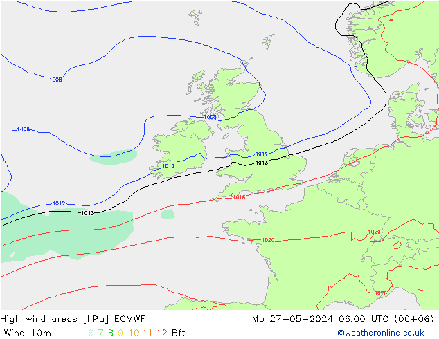 High wind areas ECMWF Seg 27.05.2024 06 UTC