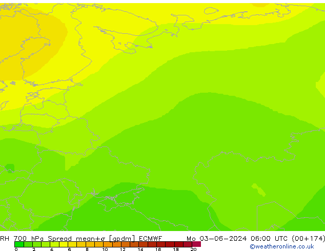 RV 700 hPa Spread ECMWF ma 03.06.2024 06 UTC