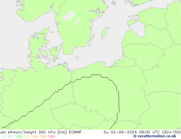 Jet stream/Height 300 hPa ECMWF Ne 02.06.2024 06 UTC