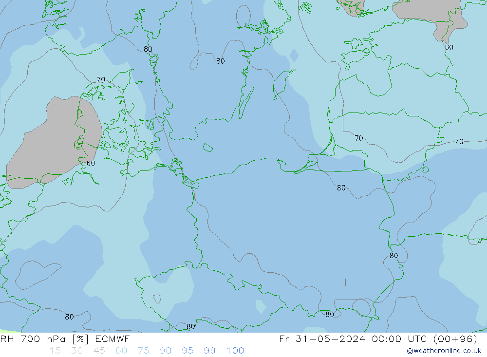 700 hPa Nispi Nem ECMWF Cu 31.05.2024 00 UTC