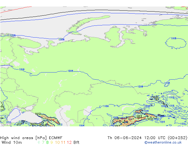 Windvelden ECMWF do 06.06.2024 12 UTC