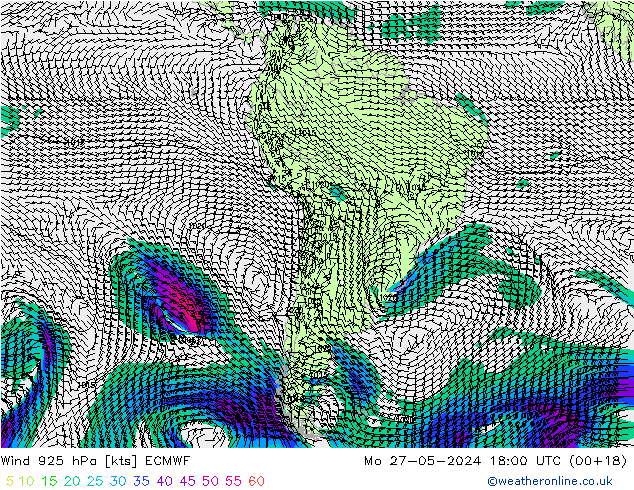 Wind 925 hPa ECMWF ma 27.05.2024 18 UTC