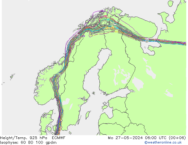 Height/Temp. 925 hPa ECMWF Po 27.05.2024 06 UTC