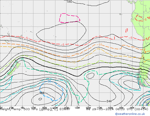 Height/Temp. 500 гПа ECMWF ср 29.05.2024 06 UTC