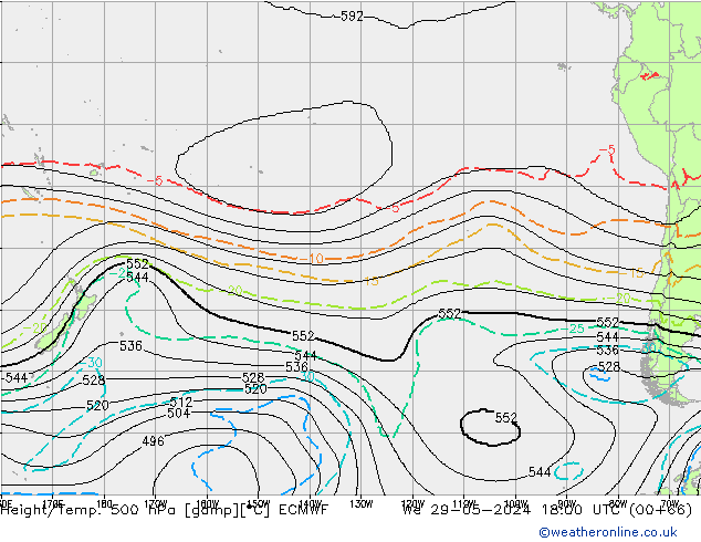 Height/Temp. 500 hPa ECMWF  29.05.2024 18 UTC