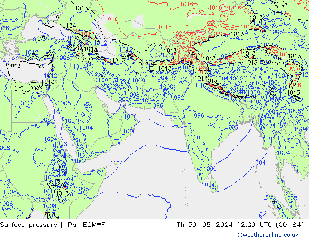 pression de l'air ECMWF jeu 30.05.2024 12 UTC