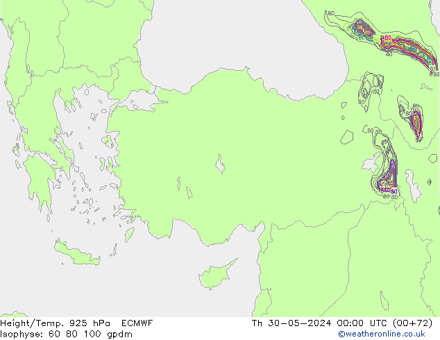 Géop./Temp. 925 hPa ECMWF jeu 30.05.2024 00 UTC