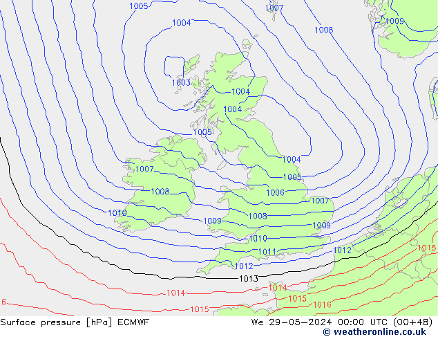 ciśnienie ECMWF śro. 29.05.2024 00 UTC