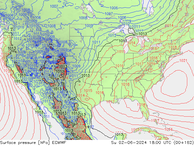 Bodendruck ECMWF So 02.06.2024 18 UTC