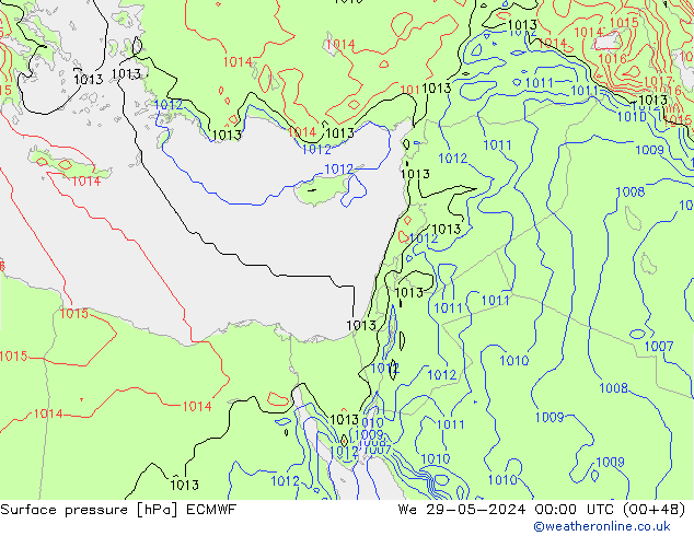 приземное давление ECMWF ср 29.05.2024 00 UTC