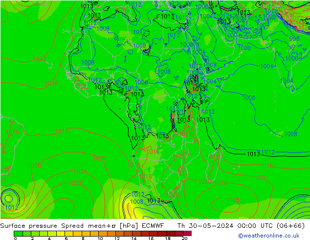 Yer basıncı Spread ECMWF Per 30.05.2024 00 UTC