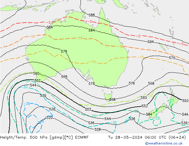 Height/Temp. 500 hPa ECMWF Ter 28.05.2024 06 UTC