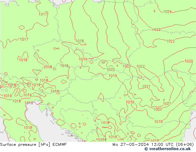 приземное давление ECMWF пн 27.05.2024 12 UTC