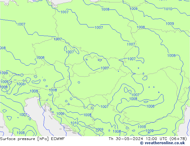 приземное давление ECMWF чт 30.05.2024 12 UTC