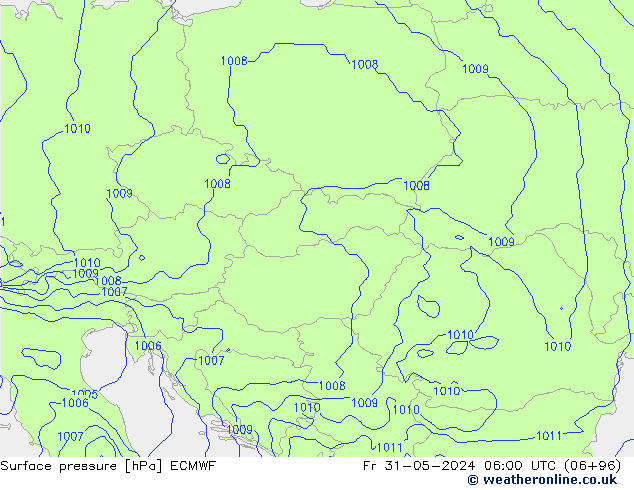 приземное давление ECMWF пт 31.05.2024 06 UTC