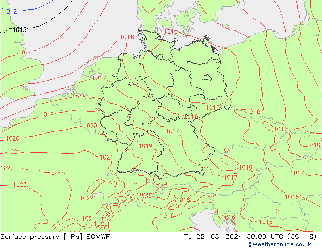 Surface pressure ECMWF Tu 28.05.2024 00 UTC