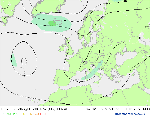 Polarjet ECMWF So 02.06.2024 06 UTC