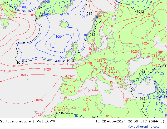 Surface pressure ECMWF Tu 28.05.2024 00 UTC