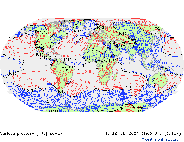 Luchtdruk (Grond) ECMWF di 28.05.2024 06 UTC