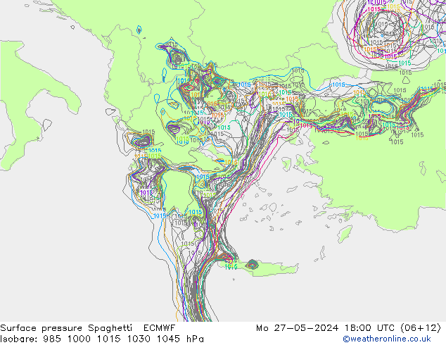 Yer basıncı Spaghetti ECMWF Pzt 27.05.2024 18 UTC