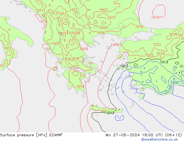 Luchtdruk (Grond) ECMWF ma 27.05.2024 18 UTC