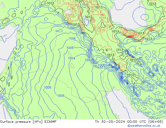 приземное давление ECMWF чт 30.05.2024 00 UTC