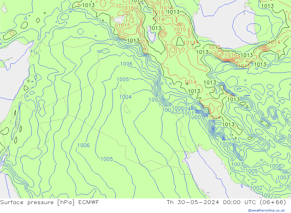 pression de l'air ECMWF jeu 30.05.2024 00 UTC