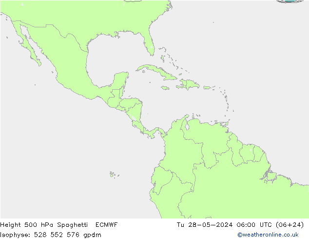 Height 500 hPa Spaghetti ECMWF Ter 28.05.2024 06 UTC