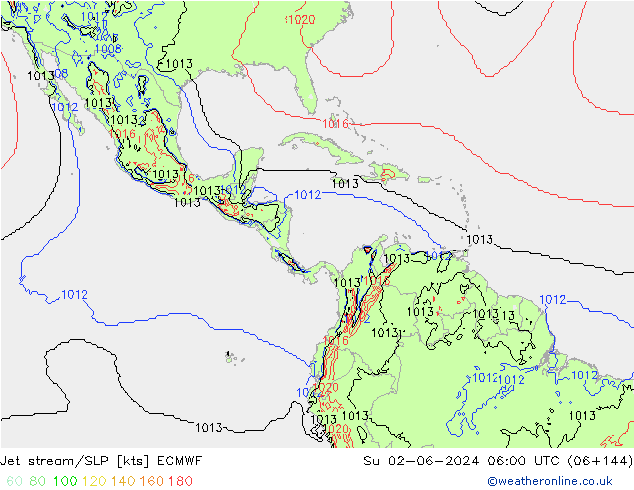 Polarjet/Bodendruck ECMWF So 02.06.2024 06 UTC