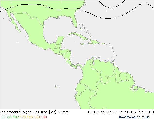 Prąd strumieniowy ECMWF nie. 02.06.2024 06 UTC