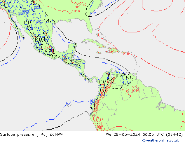 приземное давление ECMWF ср 29.05.2024 00 UTC