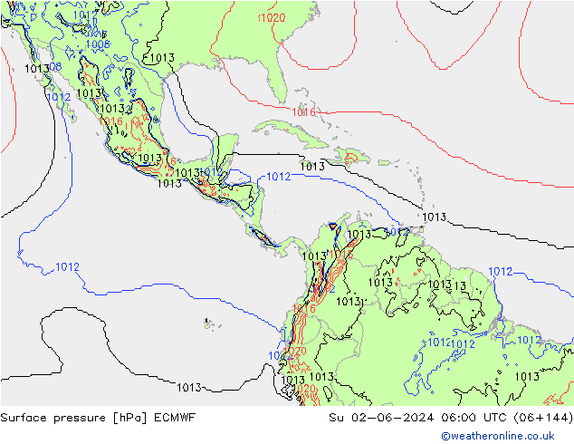 Bodendruck ECMWF So 02.06.2024 06 UTC